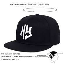 1Piece Men NG Letter Embroidered Hip Hop Hat Outdoor Adjustable Sunscreen Leisure Hat Spring Summer Travel Tourism Beach Vacation - 藍色 - 查看 2