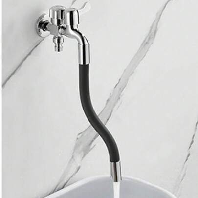 Bộ mở rộng vòi nước xoay 360 độ, ống nối dài bằng đồng chống bắn nước 7,87-19,69 inch có thể uốn cong với chất liệu kim loại dành cho thiết bị nhà bếp và phòng tắm