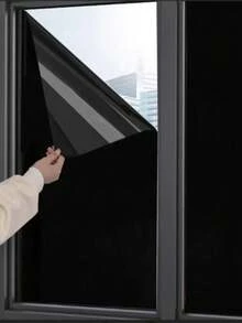 1 Roll Of Black Window Privacy Film,100% UV Protection Blackout Window Film, Protection From Prying Eyes Privacy Window Film, Suitable For Indoor, Home, Office, Kitchen Window Film