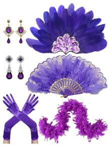 D EXCEED 1/2/3/4/6 Pcs Carnival Plumage Headband Lightweight Accessory For Parties Halloween Gifts Themed Events Durable Comfortable Flapper Headpiece Vibrant For Cosplay Celebrations - Multicolor - View 5