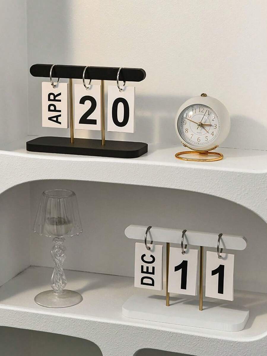 1 szt. skandynawski minimalistyczny kreatywny kalendarz z klapką, dekoracja biurka, dekoracyjny kalendarz biurkowy, trwały materiał plastikowy, dekoracja do salonu, stołu jadalnego, stolika kawowego, biurka | Artykuły szkolne | Akcesoria na biurko