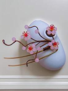 1件韩式优雅装饰发饰，白色仿珍珠梅花金属发夹，长16厘米，不褪色，时尚精致，适合女性和女孩日常佩戴，可用于装饰头发。可伸缩大号U型发夹，女性和女孩发饰，可爱侧梳，发髻延长器，发髻造型器，发髻垫，发夹，发卡，头饰，发型发饰 - 彩色 - 查看 14