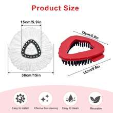 3 Pack Mop Refills & 2 Scrubber Head To Floor Cleaning, Mop Head Replacement Compatiable With O-Cedar EasyWring 1-Tank System,Mircofiber Mop Heads Refill And Scrub Brush For O-Cedar Easywring Spin Mop - 白色 - 查看 2