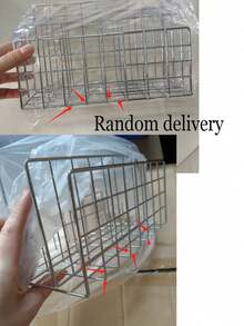 1/2pcs Modern Metal Bookshelf With 3 Storage Baskets, Minimalist Iron Desktop Organizer Rack, Desk Tidy Shelf, Bookshelf Storage Rack, Multi-Function Magazine Newspaper Storage Box, Suitable For Home Office Storage And Decoration - Multicolor - View 6