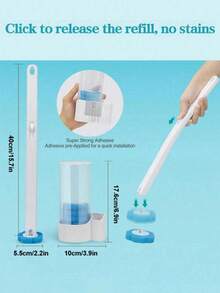 1 Bộ chổi vệ sinh bồn cầu dùng một lần có đầu thay thế hòa tan, Bộ chổi vệ sinh bồn cầu, Không loại bỏ vết bẩn góc chết, Sử dụng trong gia đình (Bao gồm hộp mực thay thế và giá đỡ), Hệ thống vệ sinh bồn cầu dùng một lần, Hộp mực thay thế, Dụng cụ phòng tắm, Thích hợp để vệ sinh bồn cầu và sử dụng trong gia đình, Để vệ sinh phòng tắm - Nhiều màu - Xem 8