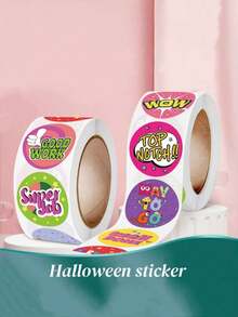 1pc Halloween Fun Sticker Set - Spooky-Cute Skull, Ghost & Scythe Adhesive Labels! Playful & Gratitude-Themed Party Decor Stickers For Girls. Must-Have Self-Adhesive Seals For Gift Wrapping, Treat Bags & Birthday Favors. Features Kawaii Spooky Designs: Smiling Ghosts, Whimsical Skeletons & Mini Scythes.