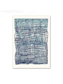 1 pieza Póster de pintura en lienzo de niña en pijama, arte abstracto geométrico con figura impresa, decoración nórdica para sala de estar y hogar