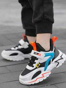 Kids Tennis Shoes - Black and Orange - View 6