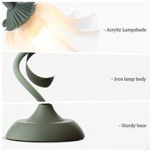 Flower Table Lamp,LED Reading Light Bedside Vintage Flower Night Light,3 Colours Modes Kawaii Bedside Lamps Decor,With E26 Bulb Nightstand Lights For Living Room Office Bedroom Home Decoration(Including Free Bulb ) - US A Type Plug(110-127V) - View 10
