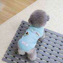 25pcs Korean Style Pet Sweaters, Dog Clothes, Animal Vest, Thermal Lined Knitwear, Cat Apparel, Dog Outfits, Cartoon Animal Casual Wear, Plush Pet Clothes, New Autumn/Winter Collection, Cartoon Embroidered Leg Wear, Casual Wear, Leash Buckle Fleece Jacket, New Autumn/Winter, Cat Autumn Clothes - Khaki - View 11