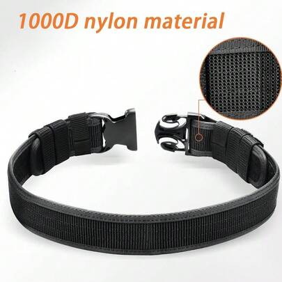 2-In-1 Tactical Waist Belt - Durable Nylon, Quick Release, Adjustable Buckle, Suitable For Survival, Hunting And Tactical Use, Tactical Gear