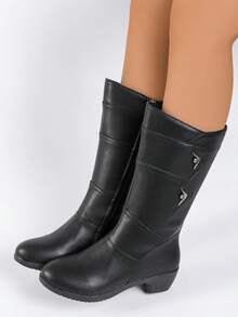 2025 Autumn/Spring Mid-Calf Boots For Women, Low Heel Short Boots, Flat Soft Leather Lined Ankle Boots, Mother Boots
