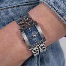 Reloj de cuarzo para dama Guess, correa de acero inoxidable, caja de acero inoxidable, movimiento de cuarzo resistente al agua, adecuado para reuniones diarias y otras ocasiones GW0807L1