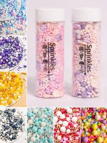 130克/4.59盎司食用闪光糖粒，适用于蛋糕、冰淇淋圣代、巧克力松露、马卡龙、家庭烘焙、纸杯蛋糕、饼干、华夫饼、甜甜圈、棒棒糖、翻糖、甜点 | DIY生日/婚礼/情人节派对用品 | 母亲节 - 彩色 - 查看 1