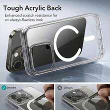 Luxury Magnetic Wireless Charge For Magsafe Case For IPhone 17 16 15 14 13 12 11 Pro Max Plus Back Cover Transparent Case - 無色 - 查看 6