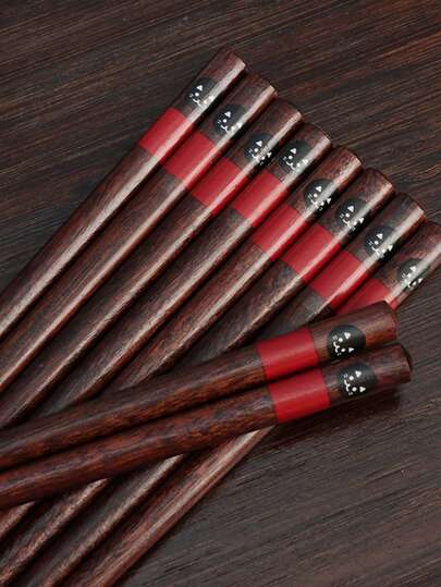 عيدان خشبية على شكل حيوانات كرتونية، عيدان خشبية على الطراز الياباني مطبوعة بأنماط، مناسبة للتناول العائلي، السوشي، مجموعة أدوات المطبخ