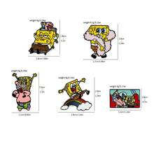 SpongeBob SquarePants 海绵宝宝 1/5 件时尚卡通胸针个性化海绵宝宝珐琅别针金属徽章珠宝服装背包配饰礼物送给朋友 - 均碼 - 查看 2