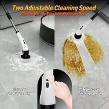 IAGREEA 电动清洁器，双速可调无线清洁刷套装，可拆卸手柄淋浴清洁器，配备 6 个可更换刷头，高效便捷，适用于厨房、地板、浴室和瓷砖清洁