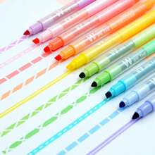 10 支/套沙特阿拉伯风格双头荧光笔套装，学校用品，返校 - 彩色 - 查看 9