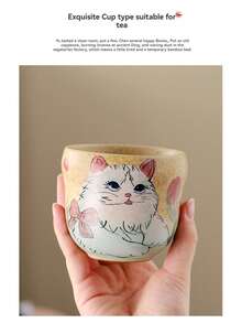 1 件 270ml/9.5oz 陶瓷握咖啡杯，可爱卡通设计高品质礼品杯，家用抹茶茶杯，办公室女士使用，适合朋友和情侣生日礼物 - 彩色 - 查看 9
