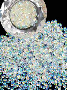 2000/800/400颗/包 树脂水钻,2mm-6mm 透明 AB 平底美甲钻,适用于 DIY 手工艺品、美甲作品、DIY 美甲装饰、美甲配件、手机壳、鞋子、衣服、工艺装饰、美甲宝石、美甲用品 - 無色 - 查看 5