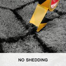 Treeboy Fluffy Rugs Living Room, Grey Area Rugs For Bedroom, Washable Anti Slip Large Shaggy Soft Rug Fluffy Modern Carpets Mat Beside Area Rug For Living Room Kids Room - Grey & Black - View 4