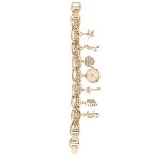 Juicy Couture Women's  Crystal Accented Charm Bracelet Watch Ladies Watch Rhinestone Charm Bracelet With Analog Watch - Gold - View 3