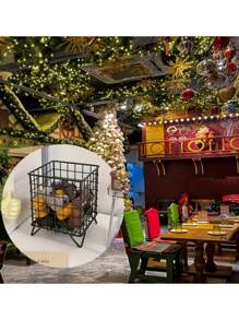 1 soporte para cápsulas de café, gran capacidad, cesta metálica de escritorio para guardar cápsulas, artículos del hogar, cremas y jarabes, ideal para cocina, trastero, oficina y cafetería.