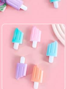 أقلام تحديد إبراز بشكل آيس كريم كرتوني، جوائز للطلاب، مكافآت، هدايا، قرطاسية للعودة إلى المدرسة، مناسبة للاستخدام المنزلي والمدرسي والمكتبي