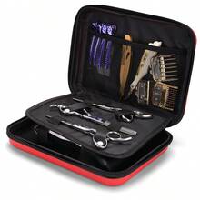 Geantă de scule pentru frizerie, tuns pentru frizerie, geantă de tuns pentru frizerie, organizator de călătorie pentru ghid de tăiere cu pieptene, ulei pentru lame de tuns, perie de curățare și alte kituri de îngrijire, perie Slick Back, accesorii pentru frizerie, uscător de păr, păr, frizerie, instrumente de păr, produse pentru păr, uscător de păr, păr, accesorii, produse pentru păr, instrumente de păr, articole pentru păr, îngrijirea părului, perie pentru păr creț, frizerie, accesorii pentru frizerie, echipamente de coafură - Multicolor - Vizualizare 12