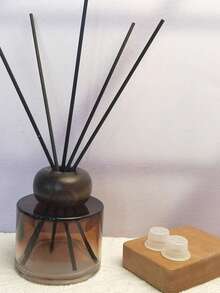 1 件装无焰藤条香薰精油补充瓶，山毛榉木盖，酒店/家居香薰容器 - 彩色 - 查看 7