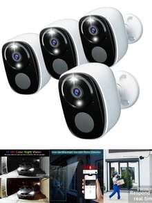 2K Wireless Outdoor Security Camera With Spotlight - Battery Powered, Wi-Fi Connectivity, Color Night Vision, AI & PIR Motion Detection, Two-Way Audio, Black - Multicolor - View 2