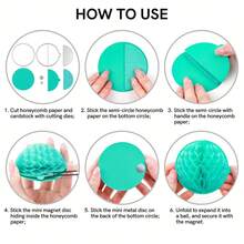 7 pièces/14 pièces Tampons en papier nid d'abeille pour œuvres d'art, artisanat et décorations de fête. Tampons en tissu nid d'abeille de couleurs assorties pour l'artisanat 3D et les cartes pop-up DIY