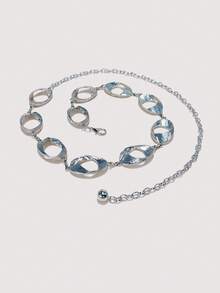 1pc Exotic Golden Waist Chain, Versatile Accessory To Pair With Dresses, Sweaters, Pants, Suitable For Casual, Holiday Use, Great Christmas Gift For Girlfriend