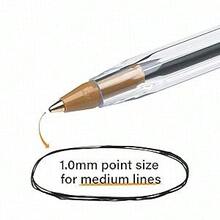 BIC Cristal Xtra Smooth Blue Ballpoint Pens, Medium Point (1.0mm), 24-Count Pack, Extra Smooth And Reliable Ballpoint Pens - 藍色 - 查看 4