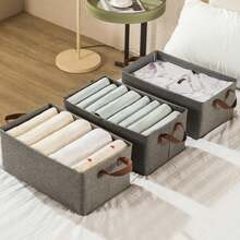 1pc Large Foldable Closet Storage Organizer Clothes Storage And Organization Box Closet Storage Box With Carrying Handles Thickened Steel Frame Toy Organizer Box For Clothes Wardrobe Home Bedroom