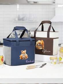 定制图片或文字，手持保温午餐盒袋，大容量适合上班族、学生和户外野餐。最好的建议是带上食物、午餐盒袋、厚铝箔、防尘防水冰袋、周年纪念礼物、生日礼物、母亲节礼物、父亲节礼物、最好的朋友礼物、给妈妈/爸爸的礼物、给她/他的礼物、给女朋友/男朋友/朋友的礼物