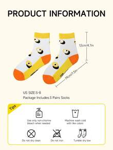 Minions 3 đôi tất vải hoạt hình dễ thương hình mắt mèo, hợp tác với , thích hợp cho mùa xuân, hè, thu, đông - Nhiều màu - Xem 5