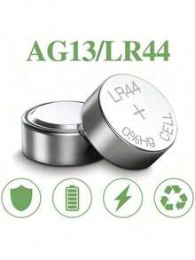 LR44 AG13 鈕扣電池 (1.5V) – 持久耐用鈕扣電池，適用於手錶、玩具、計算機和遙控器 | 相容於 SR44, 357, LR1154, L1154, A76, G13 - (KND) AG13 LR44 - 查看 4