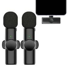 Wireless Lavalier Lapel Microphone For IOS TypeC Android Camera Plug-Play Professional Noise Reduction Recording Clip Mic For Creator Interview