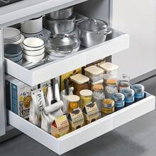 4/2/1pcs Expandable Pull-Out Drawer Organiser, 21-Inch Deep Adjustable Storage Dividers For Kitchen Cabinet - Multicolor - View 6