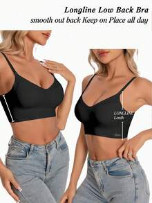 女士无痕露背文胸，夏季无肩带文胸，性感文胸，新娘内衣，3种肩带选择，无缝透气，可调节肩带，轻盈舒适，适合婚礼、正式礼服、吊带裙等场合。