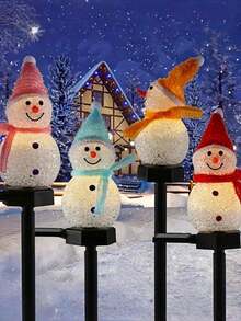 Solar Powered LED Snowman Light, Outdoor IPX-4 Waterproof, Independent Solar Panel, Solar Snowman Garden Light, LED Outdoor Lawn Decor, Auto On At Night, Solar Charging, Detachable Parts, Flush Mount, Suitable For Garden, Lawn, Path, Christmas Yard Decor, Path Decoration, Yard, Christmas And Halloween Atmosphere - Brand New Unused Photovoltaic Module Nickel Battery Board! Christmas Decoration Christmas Tree Gift Decor Halloween Decor Wall Decor Halloween Ornaments