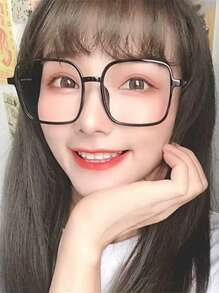 1 Stück/3 Stücke modische eckige Brillen für Damen und Herren, passend zum Outfit, zum Arbeiten am Computer, Smartphone und Fernsehen, stilvoller Campus-Stil, transparenter schwarzer Rahmen, dekoratives Design