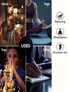 18pcs Incense Sticks With Incense Holder, Long Lasting Fragrance, Artificial Wooden Material, Suitable For Home, Camping, Yoga, Holidays And Gifts - Multicolor - View 6