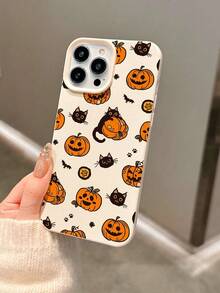 1pc Pumpkin Design Soft TPU Protective Phone Case, Suitable For Apple 16/16 Plus/16 Pro/16 Pro Max/XR/XS Max/11/11 Pro/11 Pro Max/12/12 Pro/12 Pro Max/13/13 Pro/13 Pro Max/14/14 Pro/14 Plus/14 Pro Max/15/15 Pro/15 Plus/15 Pro Max, Fashionable/Elegant/Cute/ - متعدد الألوان - مشاهدة 4