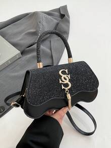 2025 New Korean Style Tassel Texture Crossbody Bag, Elegant Small Square Women's Single Shoulder Handbag