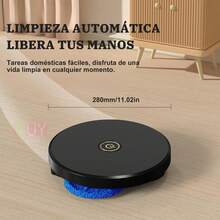 barredora,aspiradora,aspiradora robot,aspiradora automatica,aspiradora inteligente,robot aspiradora trapeadora,robot limpieza,aspiradora robot inteligente,barredora electrica,escoba electrica,Robot aspirador, limpiador inteligente, asistente inteligente,cosas para el hogar,Herramienta de limpieza duradera, sencilla, elegante y económica para uso diario. Alivia el estrés de la limpieza y mantiene el hogar ordenado. Ideal para escuelas, dormitorios, salas de estar y residencias universitarias (blanco y negro) - Negro - Ver 3