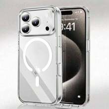 Luxury Magnetic Wireless Charge For Magsafe Case For IPhone 17 16 15 14 13 12 11 Pro Max Plus Back Cover Transparent Case - 無色 - 查看 25