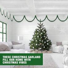 5 mètres de bande de pin de Noël, feuilles vertes, fil de fer, pour chars de défilé, Halloween, sapin de Noël, fêtes du Nouvel An, fournitures de fête d'anniversaire, décorations de table. Décoration de centre de table de Noël de style ferme pour la table de cuisine, décoration d'hiver pour la maison, décoration d'Halloween, décoration de Noël, cadeaux d'anniversaire, guirlande de fleurs faite main, feuilles décoratives